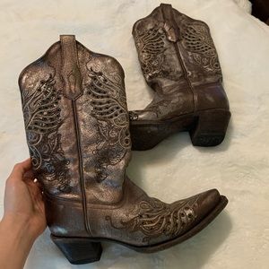 Bronze Shiny Coral boots